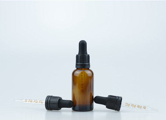 30ml Amber Glass Bottle mit 18-415 Small Head Tamper Evident Dropper Cap