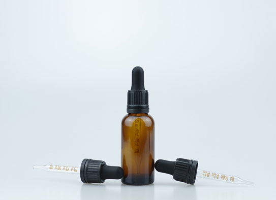 50ml Amber Glasflasflasche mit 18-415 Echter Bambus Dropper mit kalibrierter Glaspipette