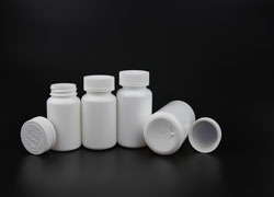 HDPE Solid White Plastic Bottle Pill Bottle With CRC Child Proof Cap